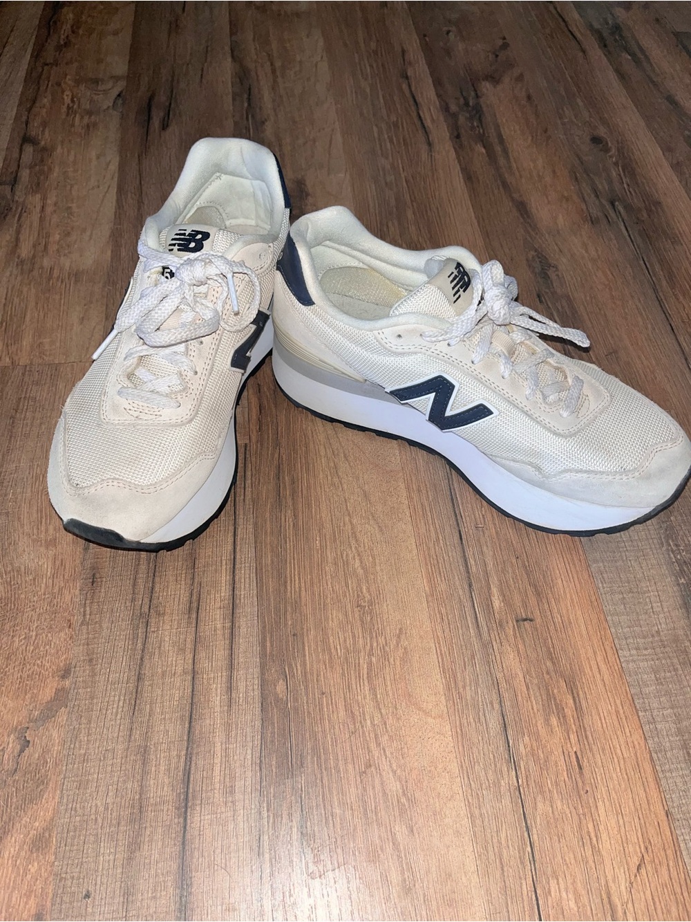 New Balance 515s Women's White Sneakers with Navy 'N' Accent